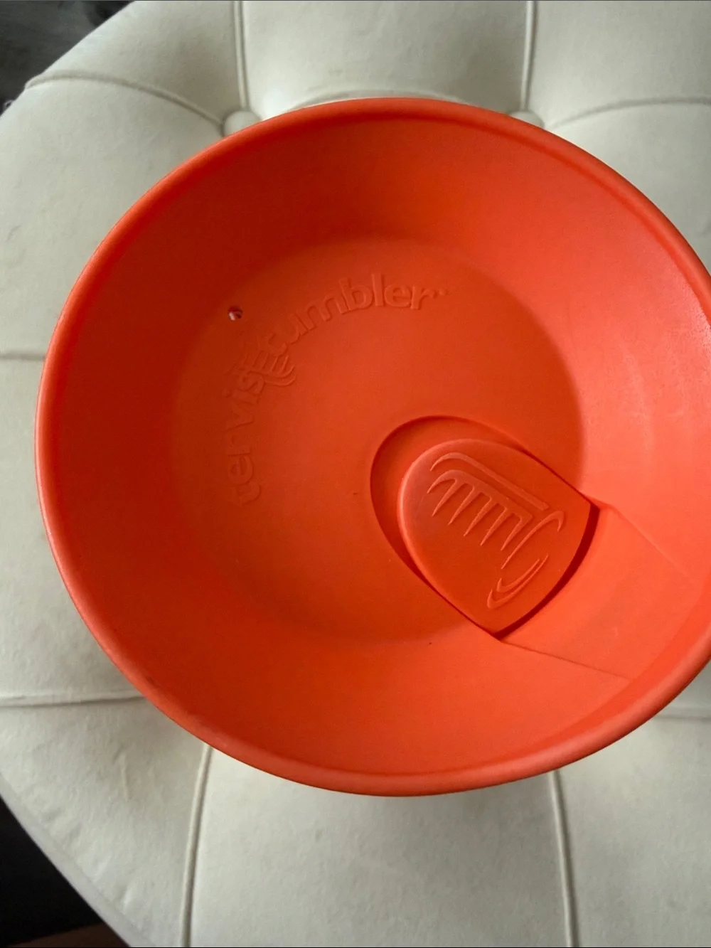 tervis Clear Tumbler with Bright Orange Interior and Lid
